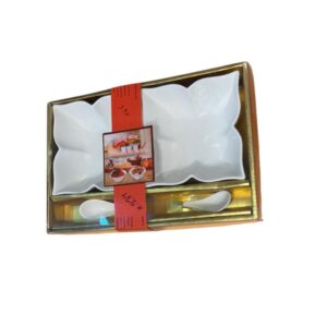 Ceramic set 2 bowl and 2 spoon